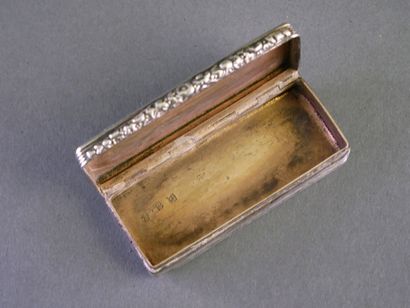 Silver box (min. 800/°°) with guilloché engraving...