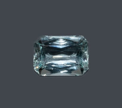 Rectangular aquamarine with beveled edges,...