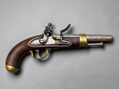 Pistolet d’arçon, modèle AN XIII
Canon rond,...