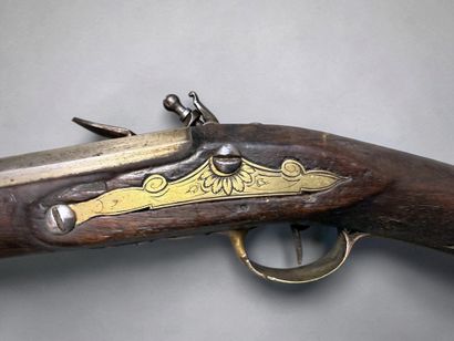 Fusil de chasse, à silex
Canon à pans. Platine...