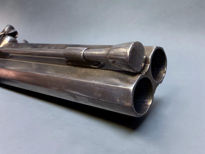 Pistolet civil stéphanois, double, à percussion,...