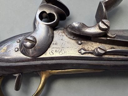 Pistolet d’arçon, modèle 1775
Canon rond,...