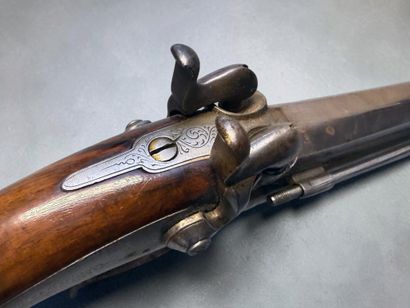 Pistolet civil stéphanois, double, à percussion,...