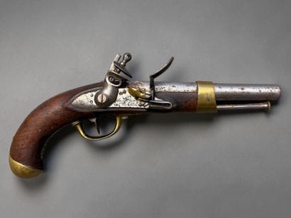 Pistolet d’arçon, modèle AN XIII
Canon rond,...