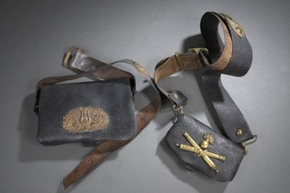 Giberne d’Artillerie
Coffret en cuir noir,...