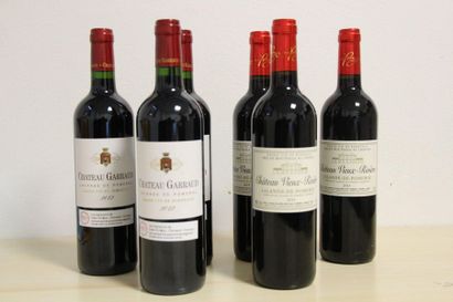 59 bouteilles de Lalande de Pomerol de différents...
