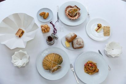 Two festive gourmet meals designed by Hélène...