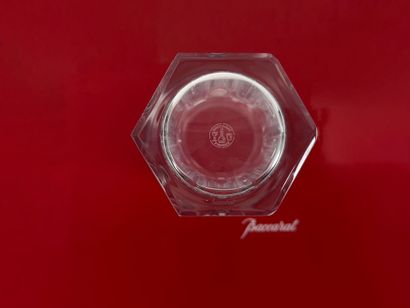 BACCARAT, Nelly model.
 Cut crystal vase...