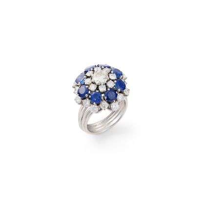 VAN LEDA SAPPHIRE AND DIAMOND DOME RING
Paved...