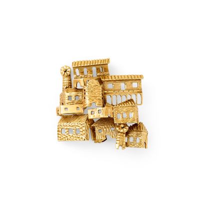 LALAOUNIS BROOCH
Representing a village in...