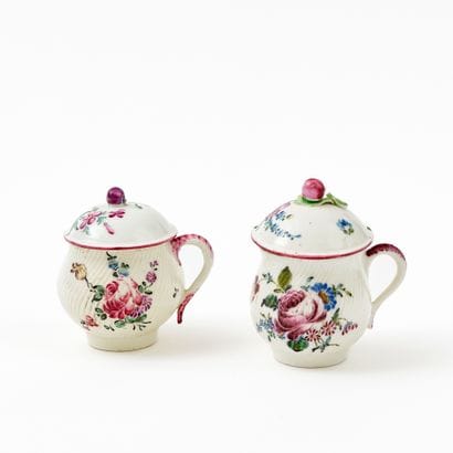 MENNECY
Two soft-paste porcelain juice jars...