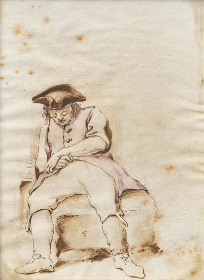 ATTRIBUÉ À CARLO SPERIDIONE MARIOTTI (1726-1790)
Homme...