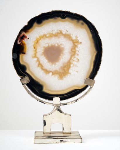 COLLECTION OF 10 POLISHED AGATE SLICES
mounted...