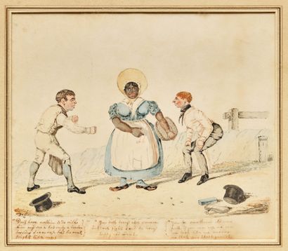 JOHN NIXON (1760-1818) 
JF HERRING JR (1815-1907)
Boxeurs,...