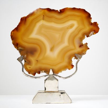 COLLECTION OF 10 POLISHED AGATE SLICES
mounted...