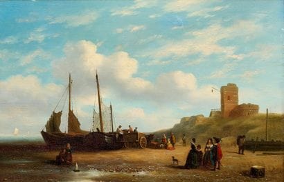 ATTRIBUÉ À PIETER GERARDUS VERTIN (1819–1893)
Bateaux...
