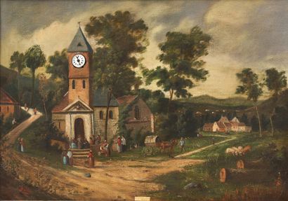 ECOLE FRANÇAISE OU SUISSE DU XIXÈME SIÈCLE
Horloge...