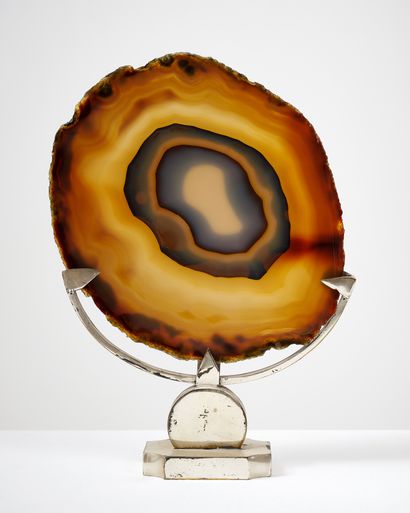 COLLECTION OF 10 POLISHED AGATE SLICES
mounted...
