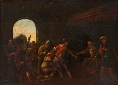 ECOLE FLAMANDE DU XVIIÈME SIÈCLE
Le prisonnier...