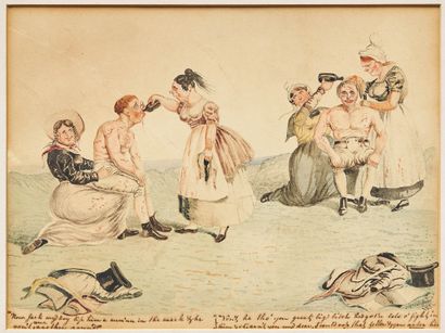 JOHN NIXON (1760-1818) 
JF HERRING JR (1815-1907)
Boxeurs,...