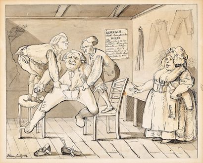JOHN NIXON (1760-1818) 
JF HERRING JR (1815-1907)
Boxeurs,...