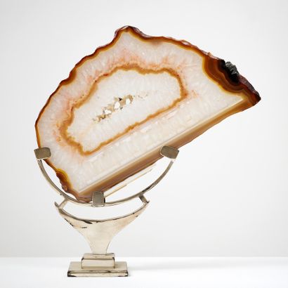 COLLECTION OF 10 POLISHED AGATE SLICES
mounted...