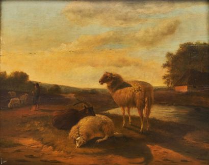 ATTRIBUÉ À BALTHAZAR PAUL OMMEGANCK (1755-1826)
Berger...