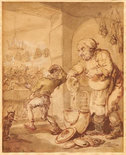 THOMAS ROWLANDSON (1756-1827)
A french eating...