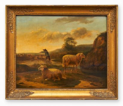 ATTRIBUÉ À BALTHAZAR PAUL OMMEGANCK (1755-1826)
Berger...