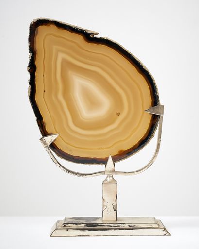 COLLECTION OF 10 POLISHED AGATE SLICES
mounted...
