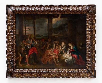 ATTRIBUÉ À JACOB ANDRIES BESCHEY (1710-
1786)
L’Adoration...