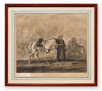 CARLE VERNET (D(APRÈS), GRAVÉ PAR COQUERET
Halte...