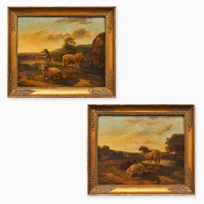 ATTRIBUÉ À BALTHAZAR PAUL OMMEGANCK (1755-1826)
Berger...
