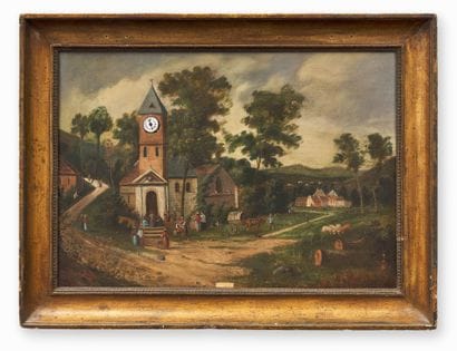 ECOLE FRANÇAISE OU SUISSE DU XIXÈME SIÈCLE
Horloge...