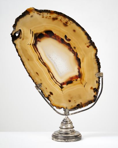 COLLECTION OF 10 POLISHED AGATE SLICES
mounted...