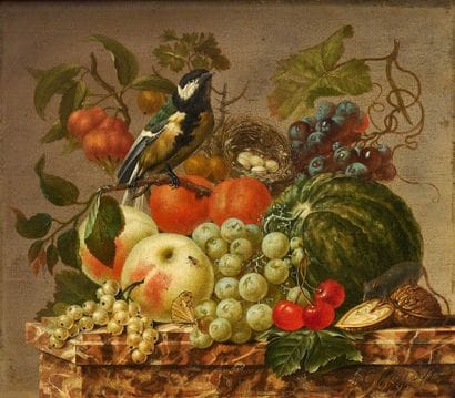 ÉCOLE FRANÇAISE, 1795
Mésange charbonnière...