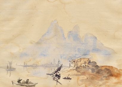 GENARO PEREZ-VILLAAMIL (1807-1854)
Vue d'Espagne
Aquarelle...