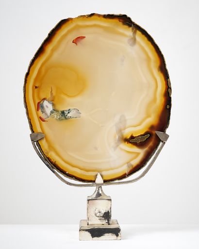 COLLECTION OF 10 POLISHED AGATE SLICES
mounted...