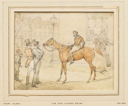 HENRY ALKEN (1784-1849) ATTRIBUÉ À
The stag...
