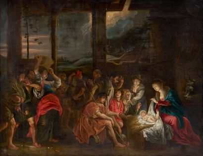ATTRIBUÉ À JACOB ANDRIES BESCHEY (1710-
1786)
L’Adoration...