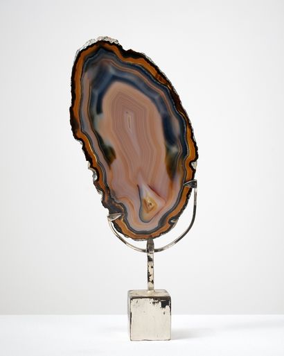 COLLECTION OF 10 POLISHED AGATE SLICES
mounted...