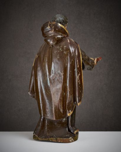 SAINT ANTOINE
en bois sculpté en ronde-bosse,...