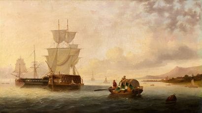 ATTRIBUÉ À JAMES EDWARD BUTTERSWORTH (1817-1894)
Bateaux...