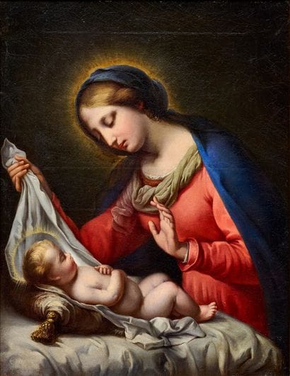ATTRIBUÉ À ANDRIES CORNELIS LENS (1739-1822)
Vierge...