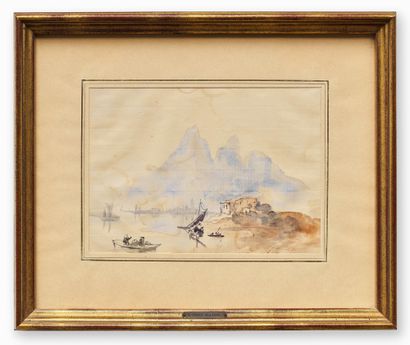 GENARO PEREZ-VILLAAMIL (1807-1854)
Vue d'Espagne
Aquarelle...