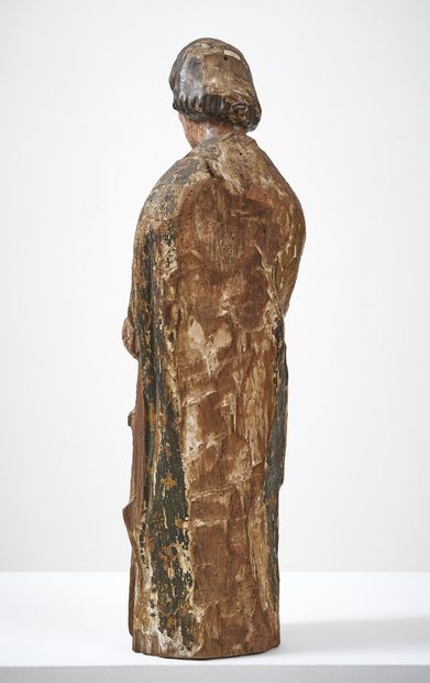 SAINT JEAN DE CALVAIRE EN NOYER SCULPTÉ
,...