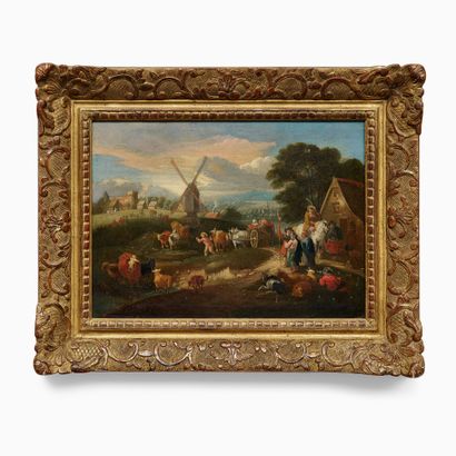 ATTRIBUÉ À THÉOBALD MICHAU (1676-1765)
Pélerins...