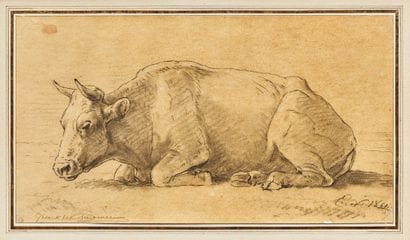 EUGÈNE VERBOECKHOVEN (1799–1881)
Vache couchée,...