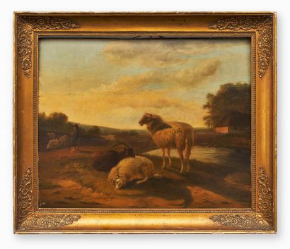 ATTRIBUÉ À BALTHAZAR PAUL OMMEGANCK (1755-1826)
Berger...