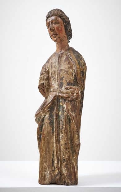 SAINT JEAN DE CALVAIRE EN NOYER SCULPTÉ
,...